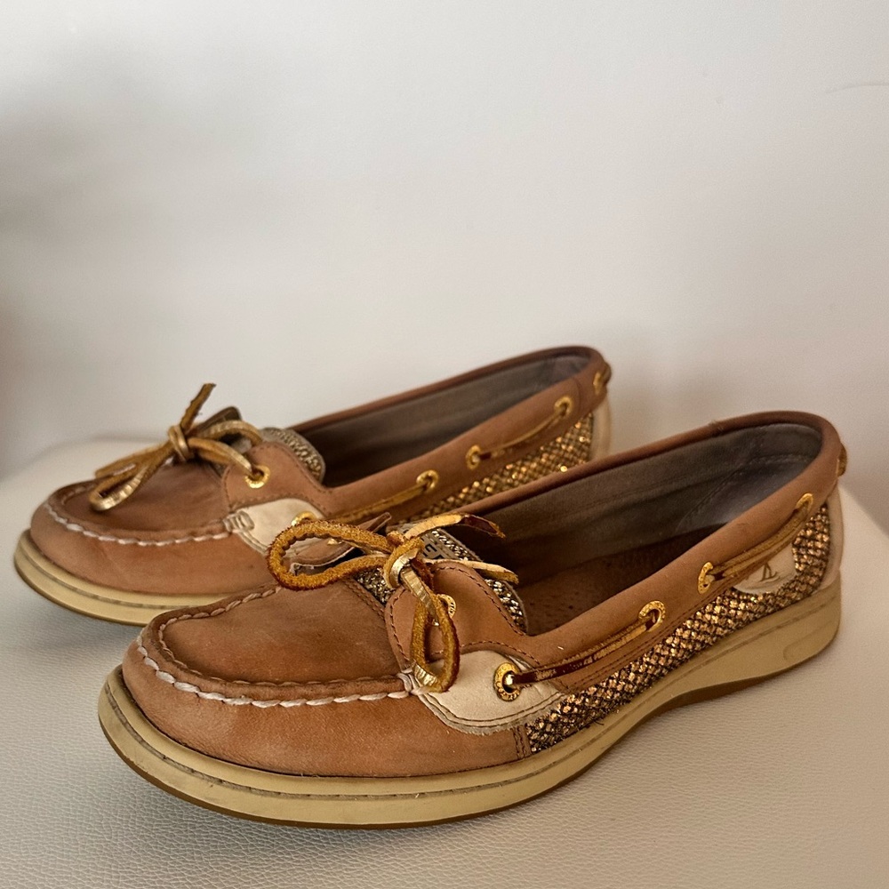 Sperry Top-Sider Gold Sparkle Boat Shoes – Women’s 9M